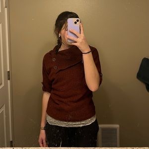 Brown, reddish sweater